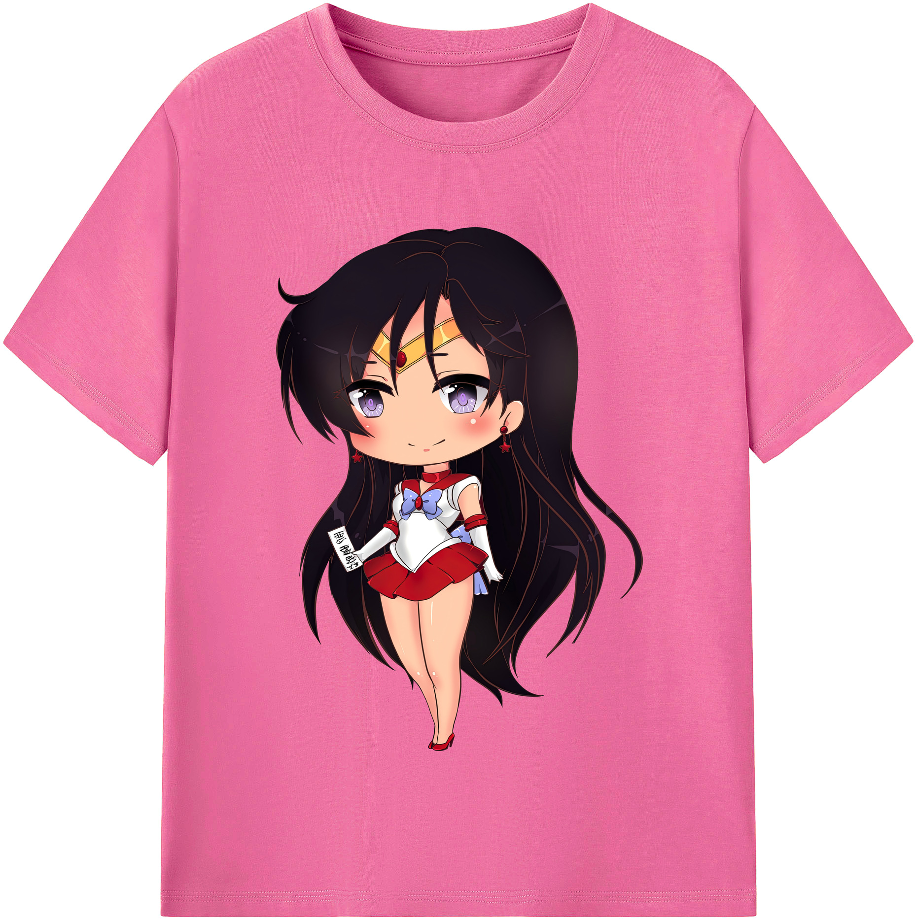 （画像用） 美少女戦士セーラームーン 火野レイ ひの レイ Sailor Moon Hino Rei （セーラーマーズ,Sailor Mars） レディースカジュアルプリントTシャツ（綿100％）